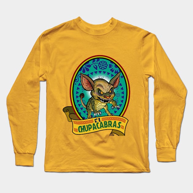 El Chupacabras (the goatsucker). Long Sleeve T-Shirt by Lizarius4tees